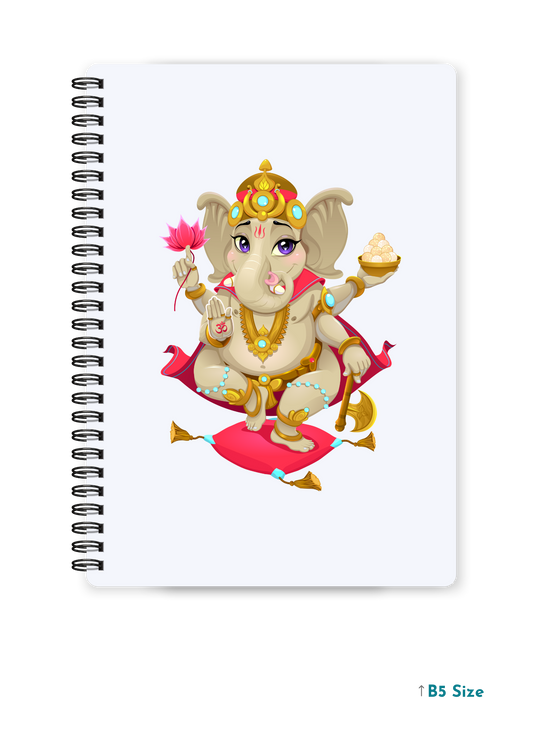 GANESH JI (6) cover page - A4 / B5 Size Wiro Notebook