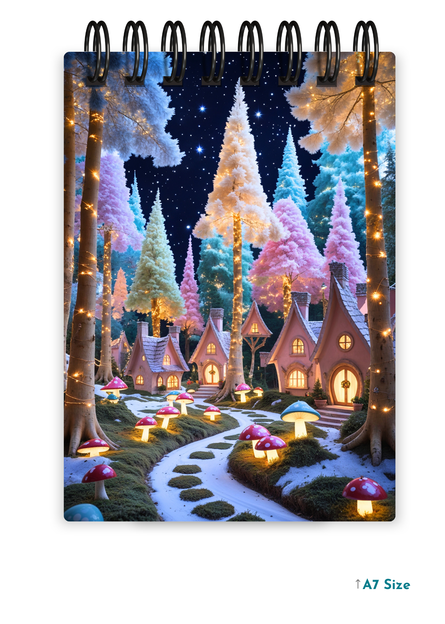 ENCHANTED PINES cover page - A7 Size Pocket Notepad