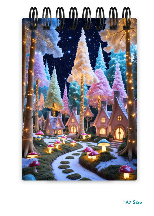 ENCHANTED PINES cover page - A7 Size Pocket Notepad