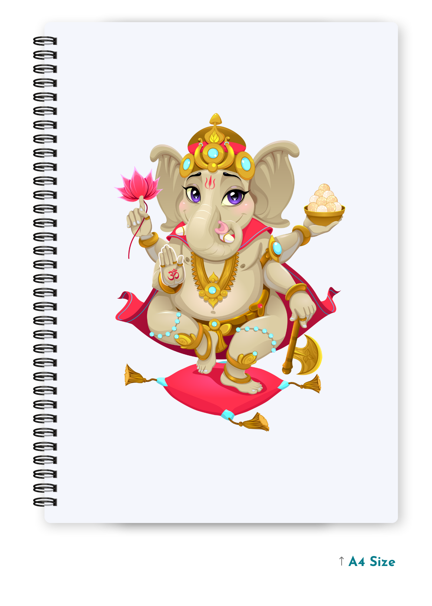 GANESH JI (6) cover page - A4 / B5 Size Wiro Notebook