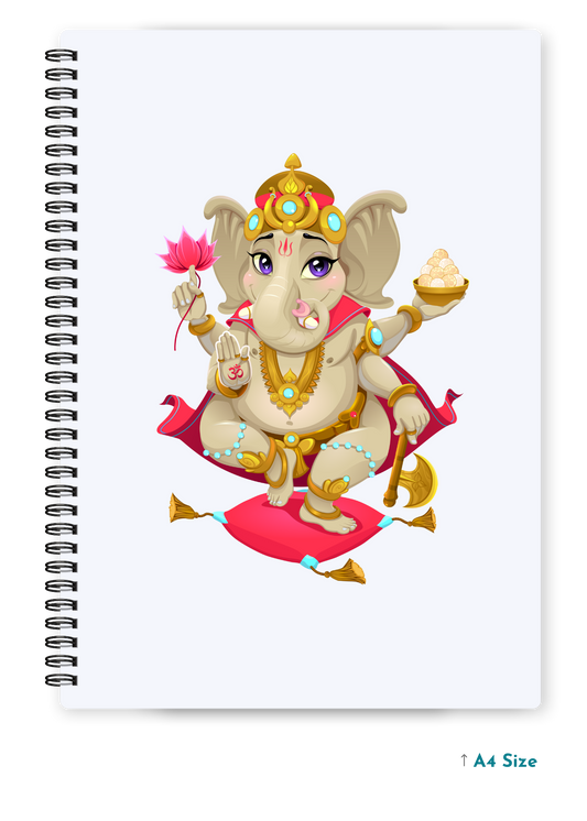 GANESH JI (6) cover page - A4 / B5 Size Wiro Notebook
