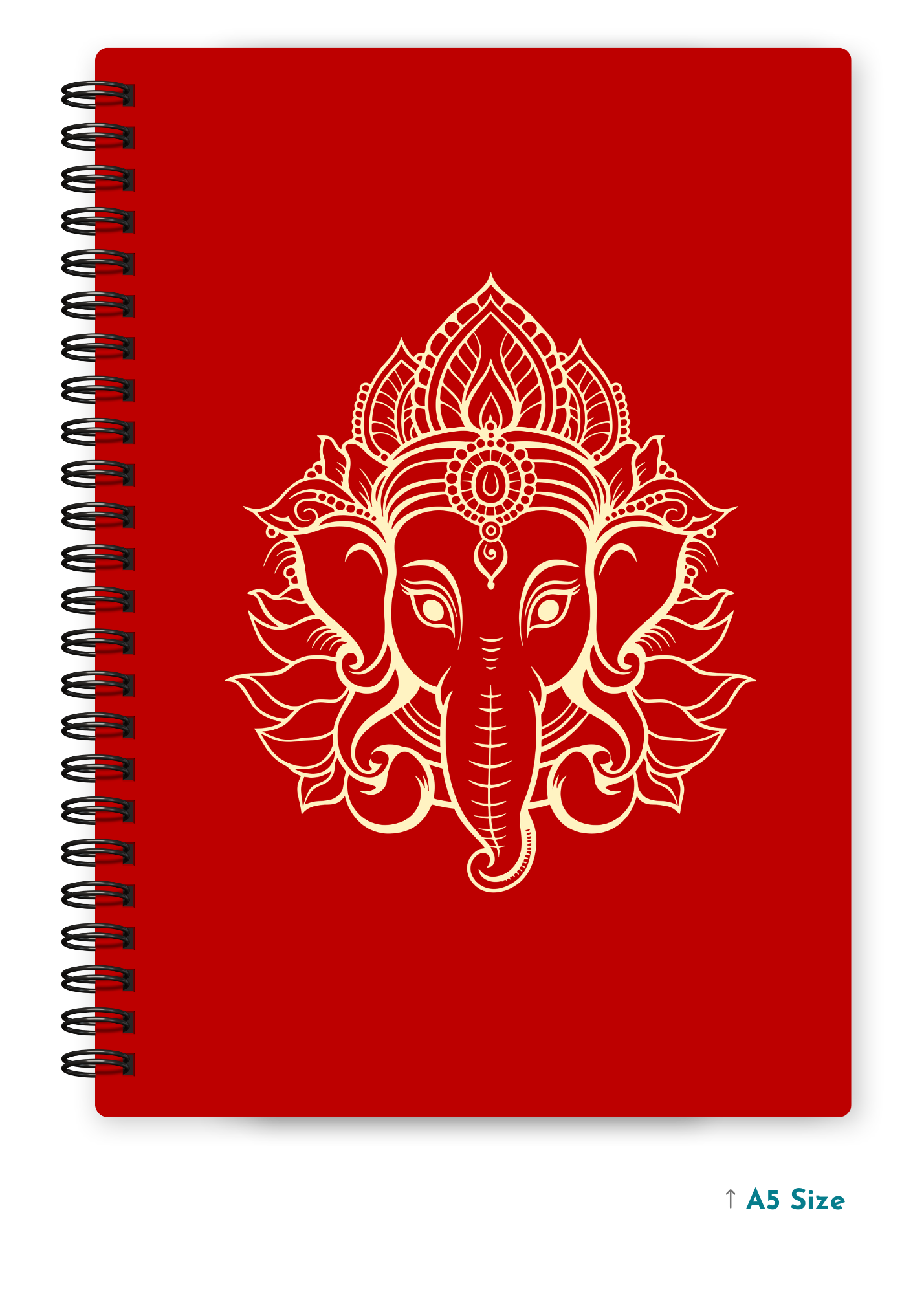 GANESH JI (5) cover page - A5 / A6 Size Wiro Notebook