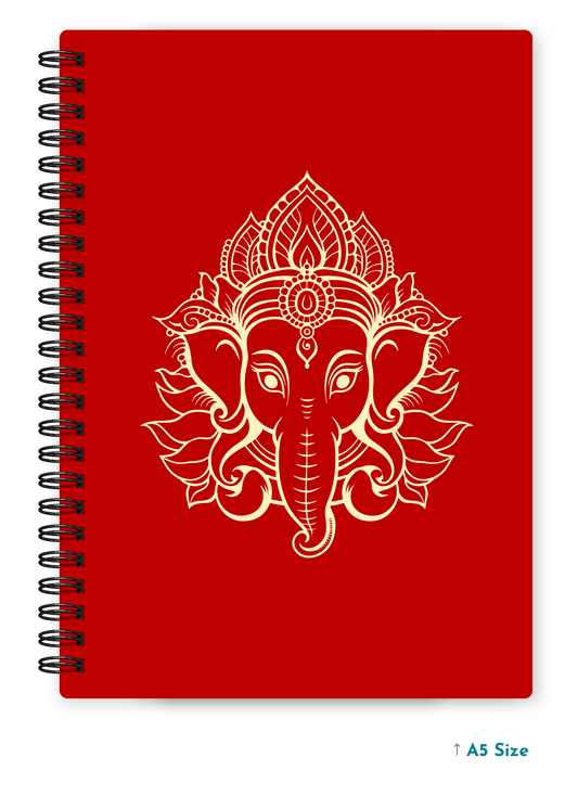 GANESH JI (5) cover page - A5 / A6 Size Wiro Notebook