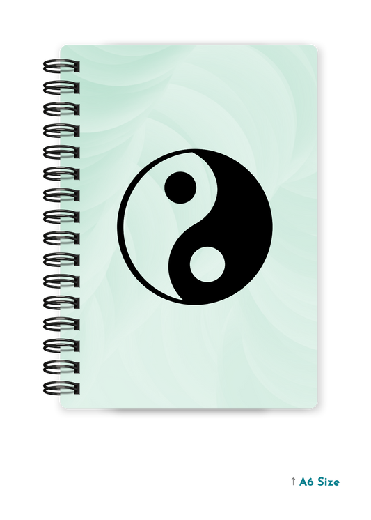 YING YANG cover page - A5 / A6 Size Wiro Notebook