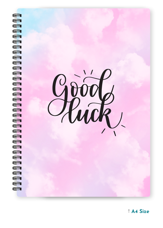 GOOD LUCK (1) cover page - A4 / B5 Size Wiro Notebook