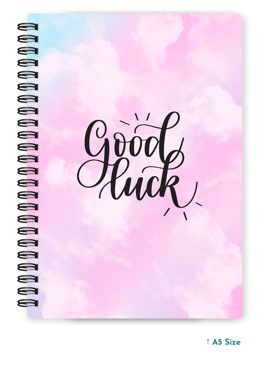 GOOD LUCK (1) cover page - A5 / A6 Size Wiro Notebook