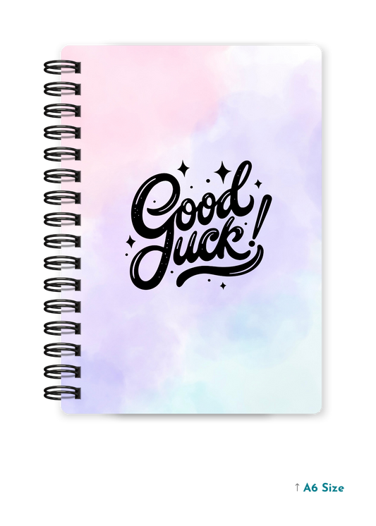 GOOD LUCK (2) cover page - A5 / A6 Size Wiro Notebook
