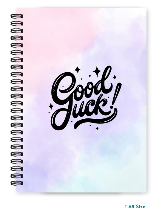 GOOD LUCK (2) cover page - A5 / A6 Size Wiro Notebook