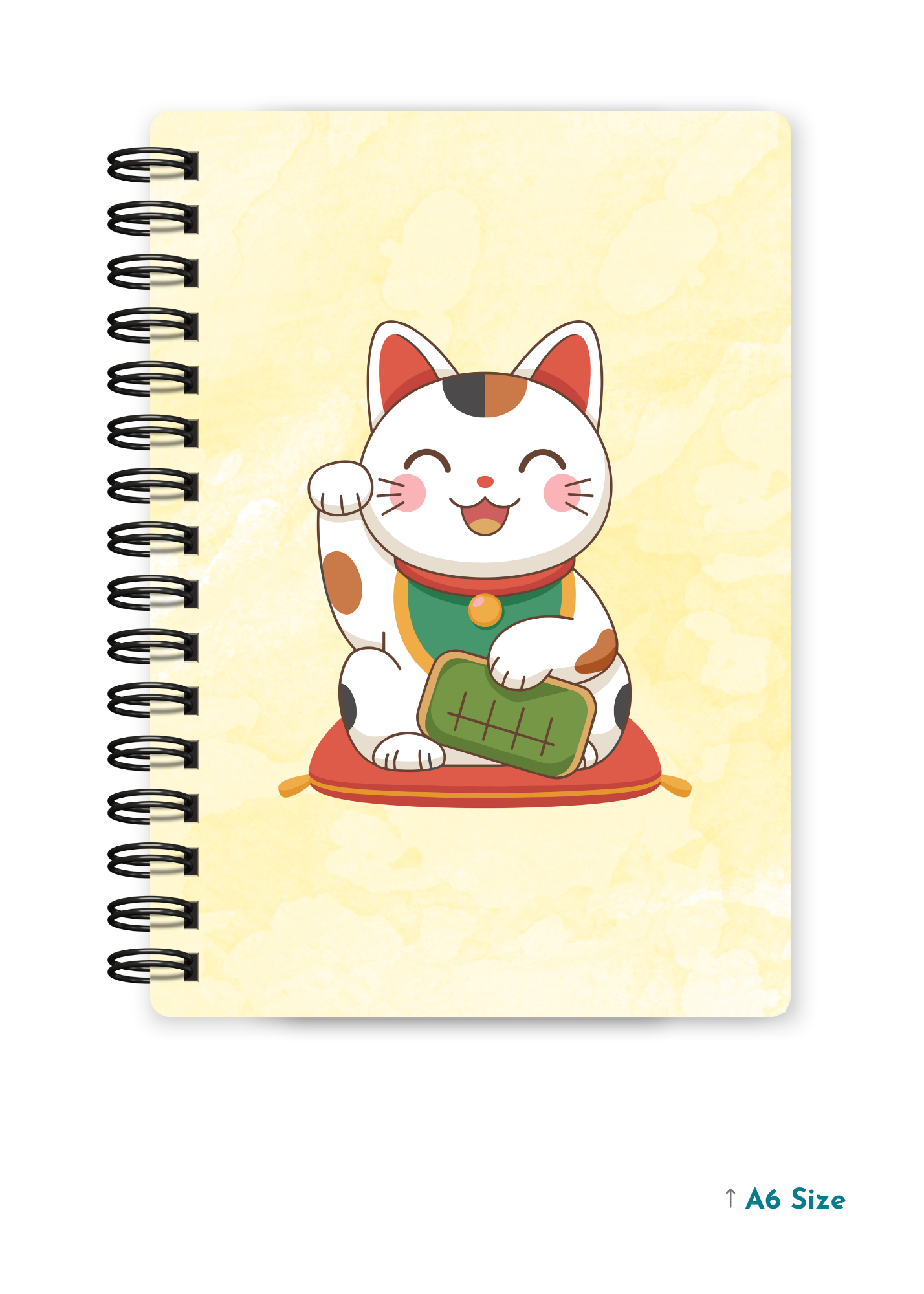 COME COME CAT cover page - A5 / A6 Size Wiro Notebook