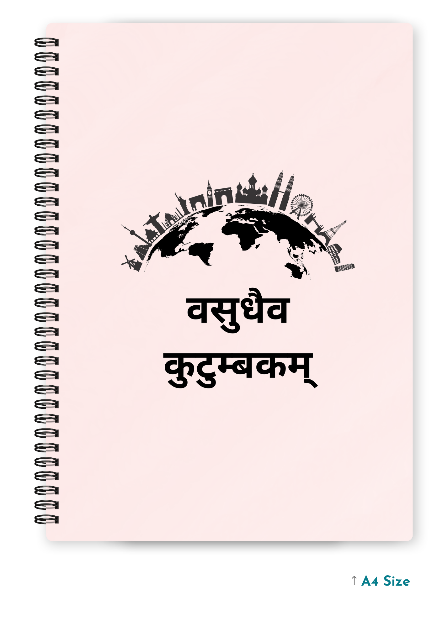 VASUDHAIVA KUTUMBAKAM cover page - A4 / B5 Size Wiro Notebook