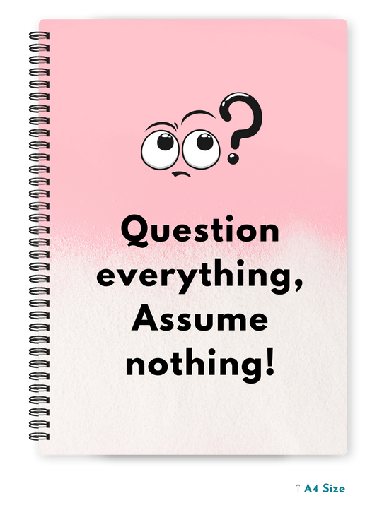 QUESTION EVERYTHING cover page - A4 / B5 Size Wiro Notebook