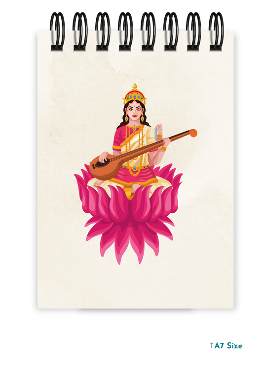 MAA SARASWATI cover page - A7 Size Pocket Notepad