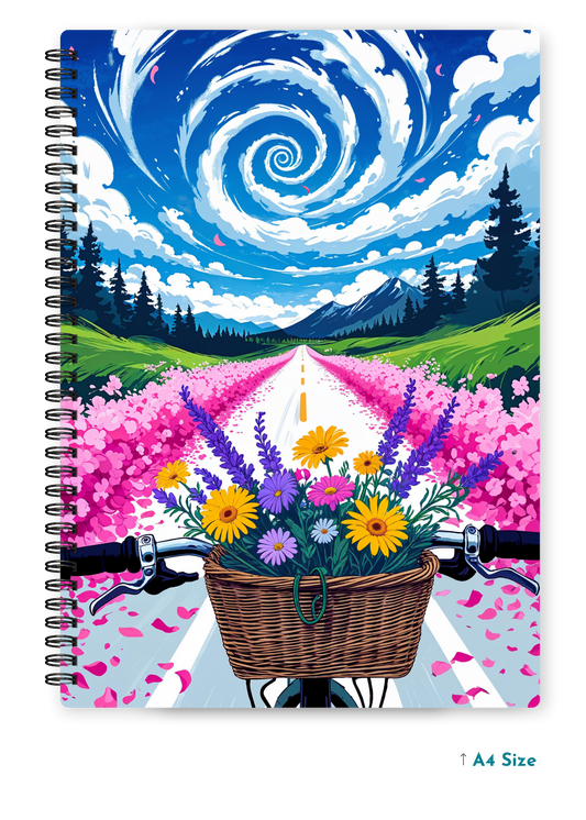 COSMIC SPIRAL cover page - A4 / B5 Size Wiro Notebook