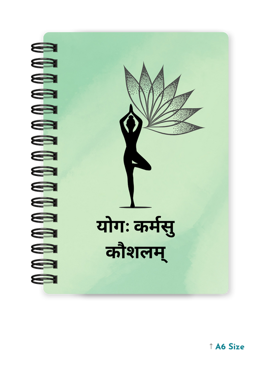 YOGAH KARMASU KAUSHALAM cover page - A5 / A6 Size Wiro Notebook