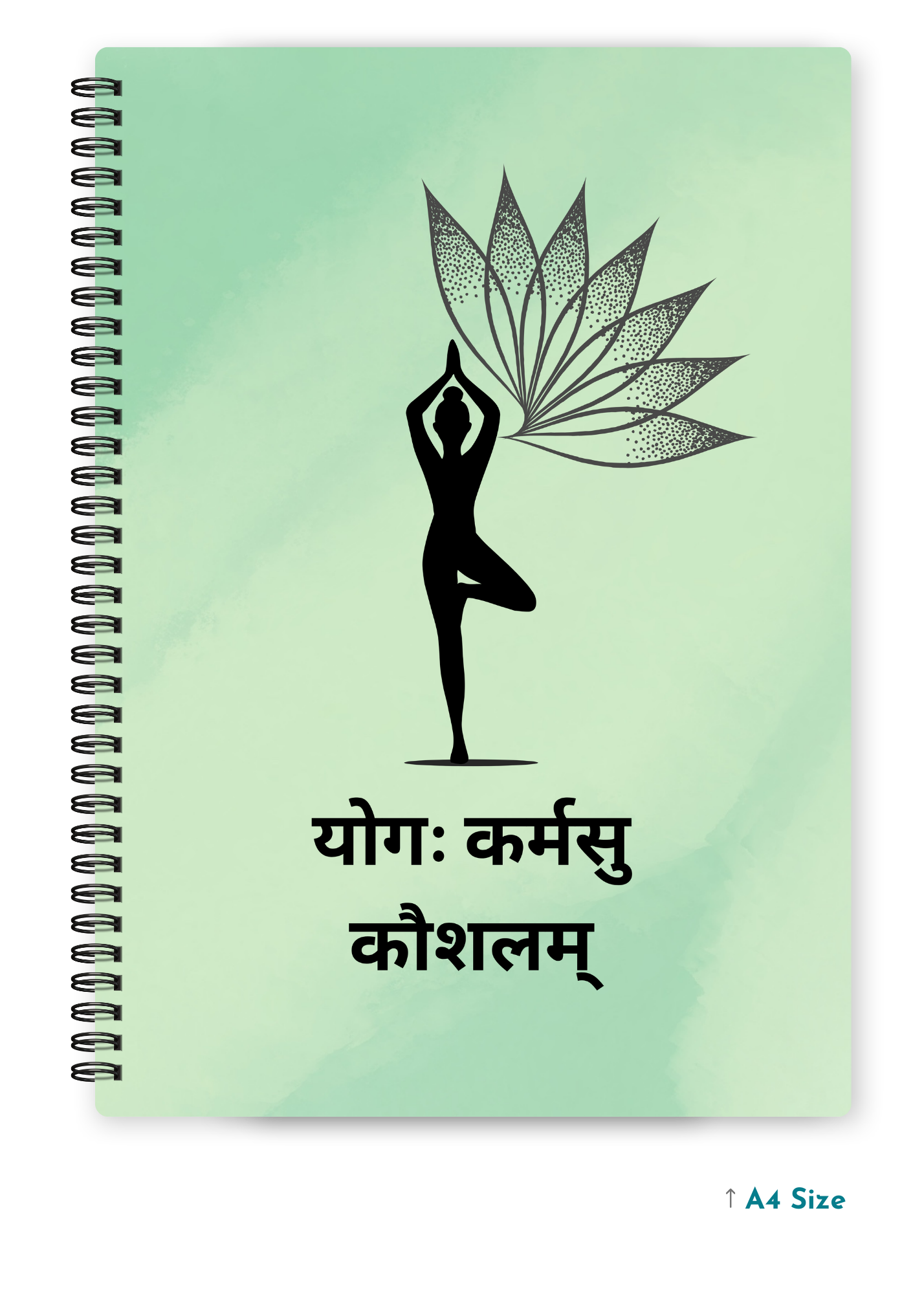 YOGAH KARMASU KAUSHALAM cover page - A4 / B5 Size Wiro Notebook