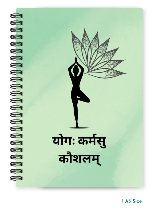 YOGAH KARMASU KAUSHALAM cover page - A5 / A6 Size Wiro Notebook