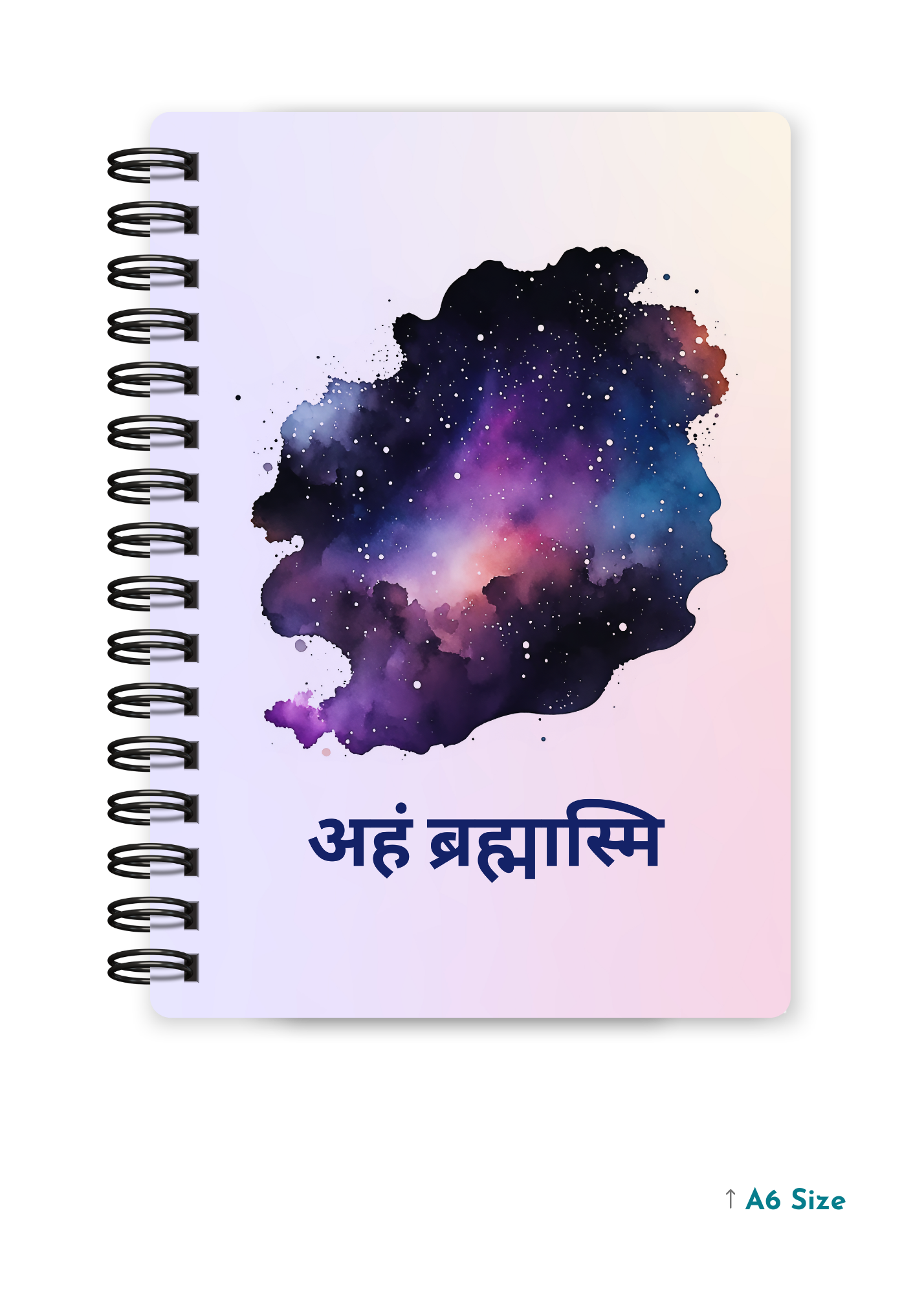 AHAM BRAHMASMI cover page - A5 / A6 Size Wiro Notebook