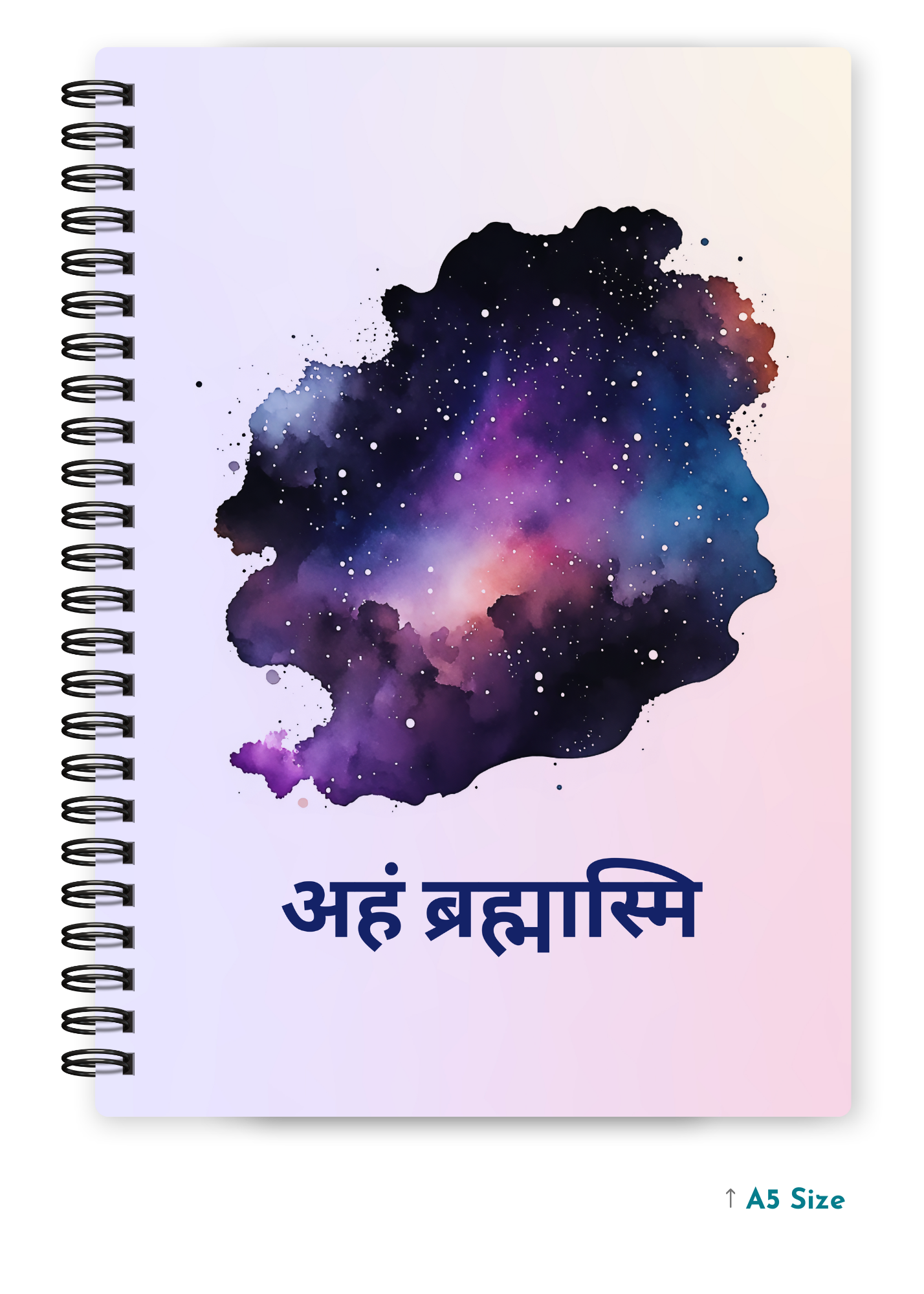 AHAM BRAHMASMI cover page - A5 / A6 Size Wiro Notebook