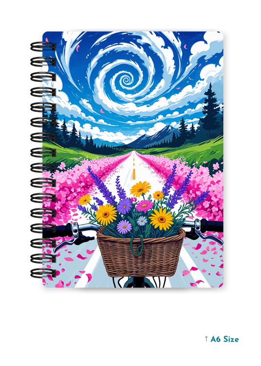 COSMIC SPIRAL cover page - A5 / A6 Size Wiro Notebook