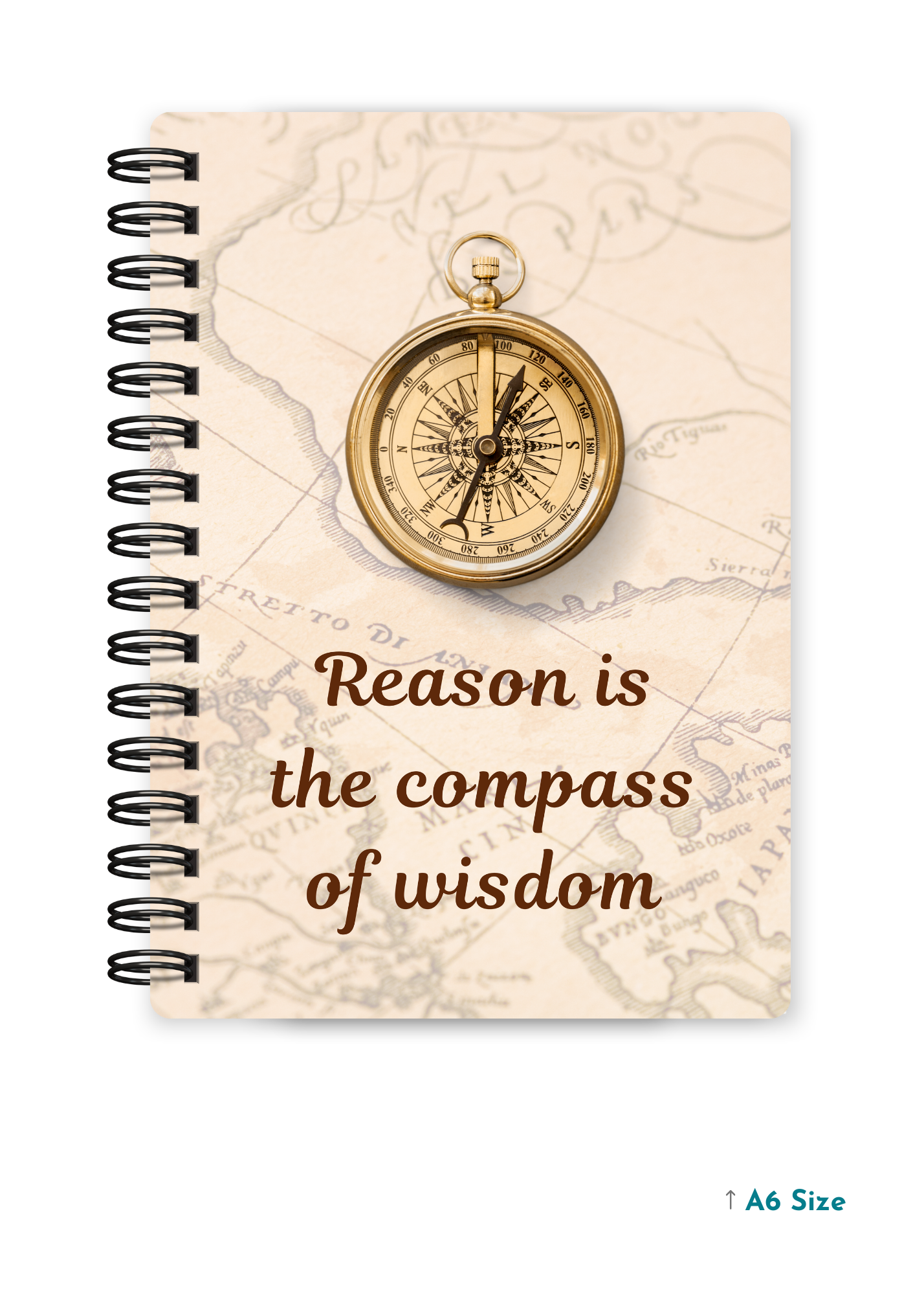 REASON IS THE COMPASS cover page - A5 / A6 Size Wiro Notebook