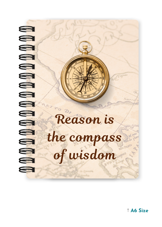REASON IS THE COMPASS cover page - A5 / A6 Size Wiro Notebook