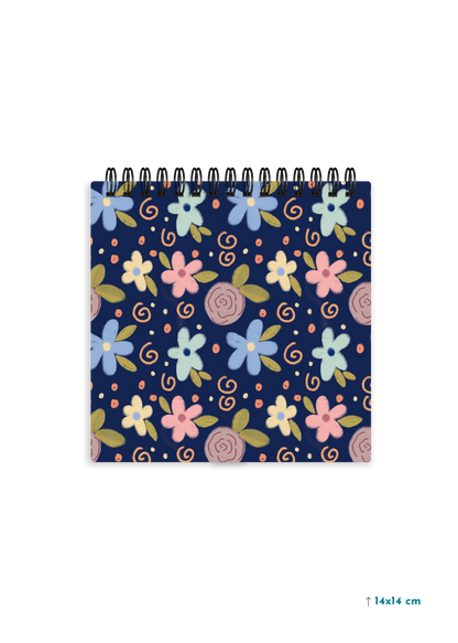 FLOWERS cover page - Square Shape Doodle Pad