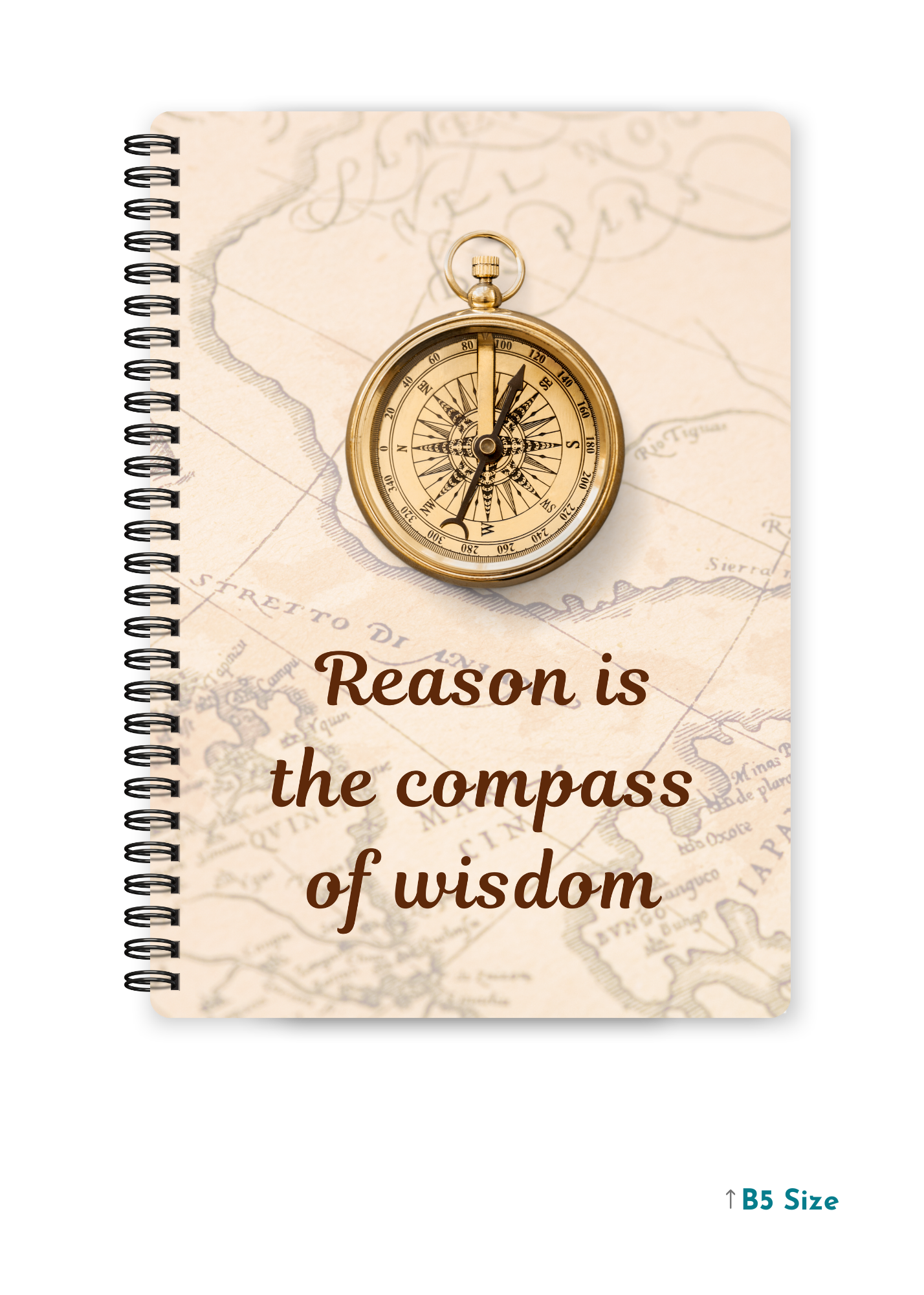 REASON IS THE COMPASS cover page - A4 / B5 Size Wiro Notebook