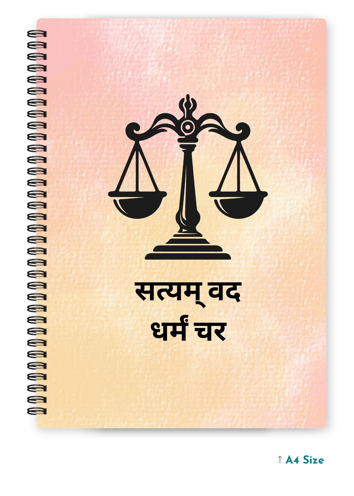SATYAM VADA DHARMAM CHARA cover page - A4 / B5 Size Wiro Notebook