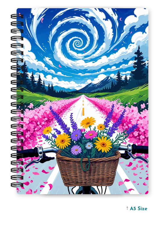 COSMIC SPIRAL cover page - A5 / A6 Size Wiro Notebook