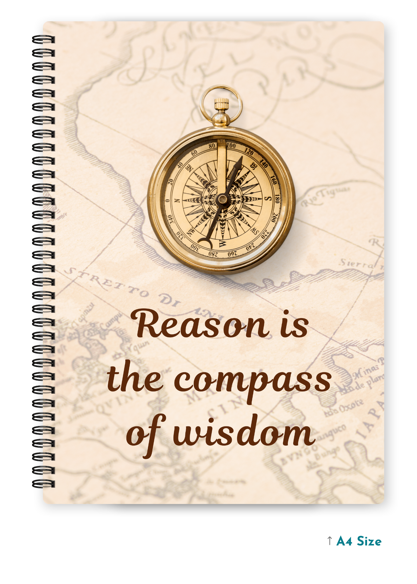 REASON IS THE COMPASS cover page - A4 / B5 Size Wiro Notebook