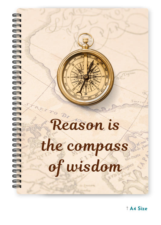 REASON IS THE COMPASS cover page - A4 / B5 Size Wiro Notebook