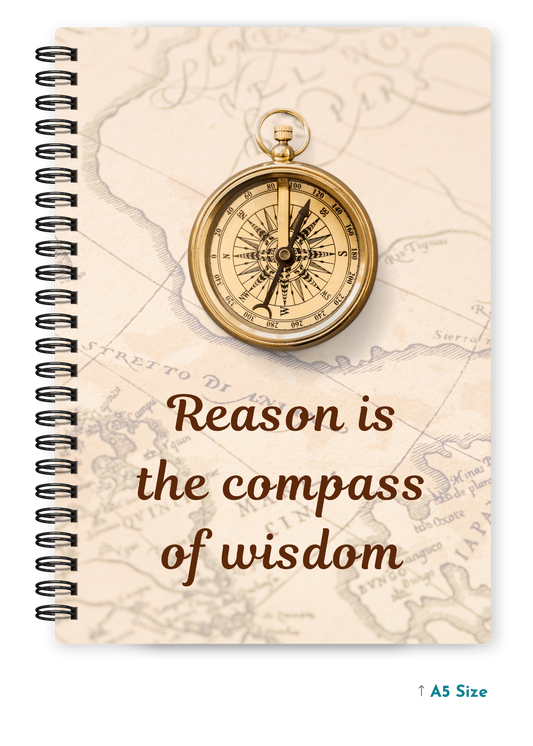 REASON IS THE COMPASS cover page - A5 / A6 Size Wiro Notebook