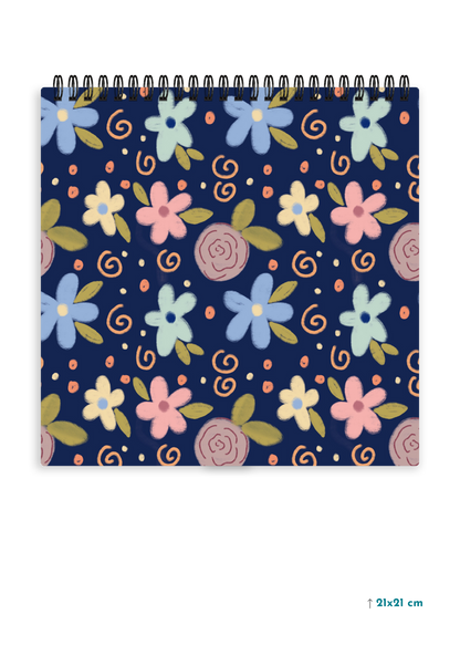 FLOWERS cover page - Square Shape Doodle Pad