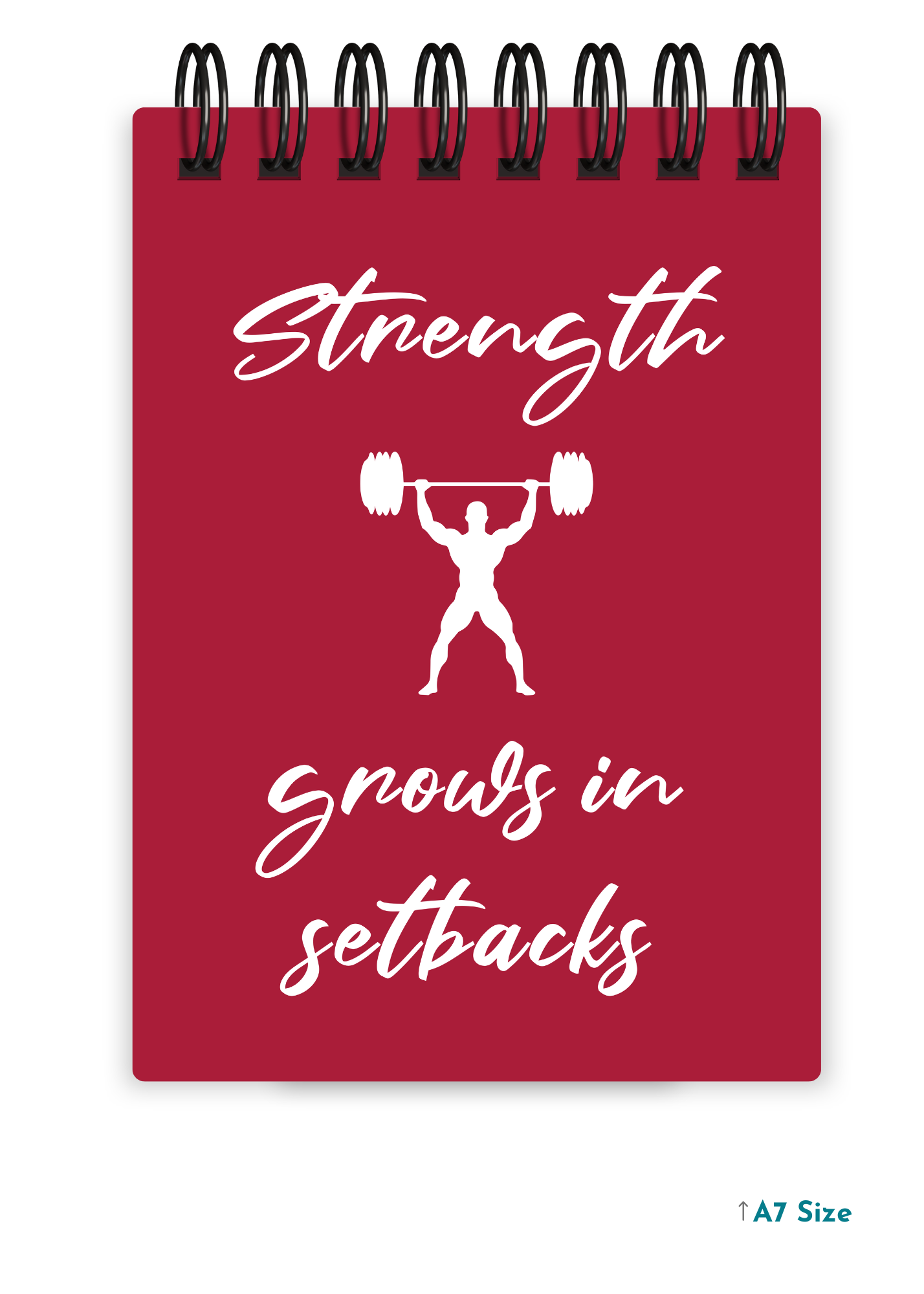STRENGTH GROWS IN SETBACKS cover page - A7 Size Pocket Notepad