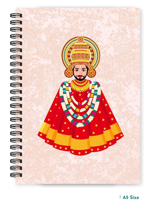 KHATU SHYAM JI cover page - A5 / A6 Size Wiro Notebook