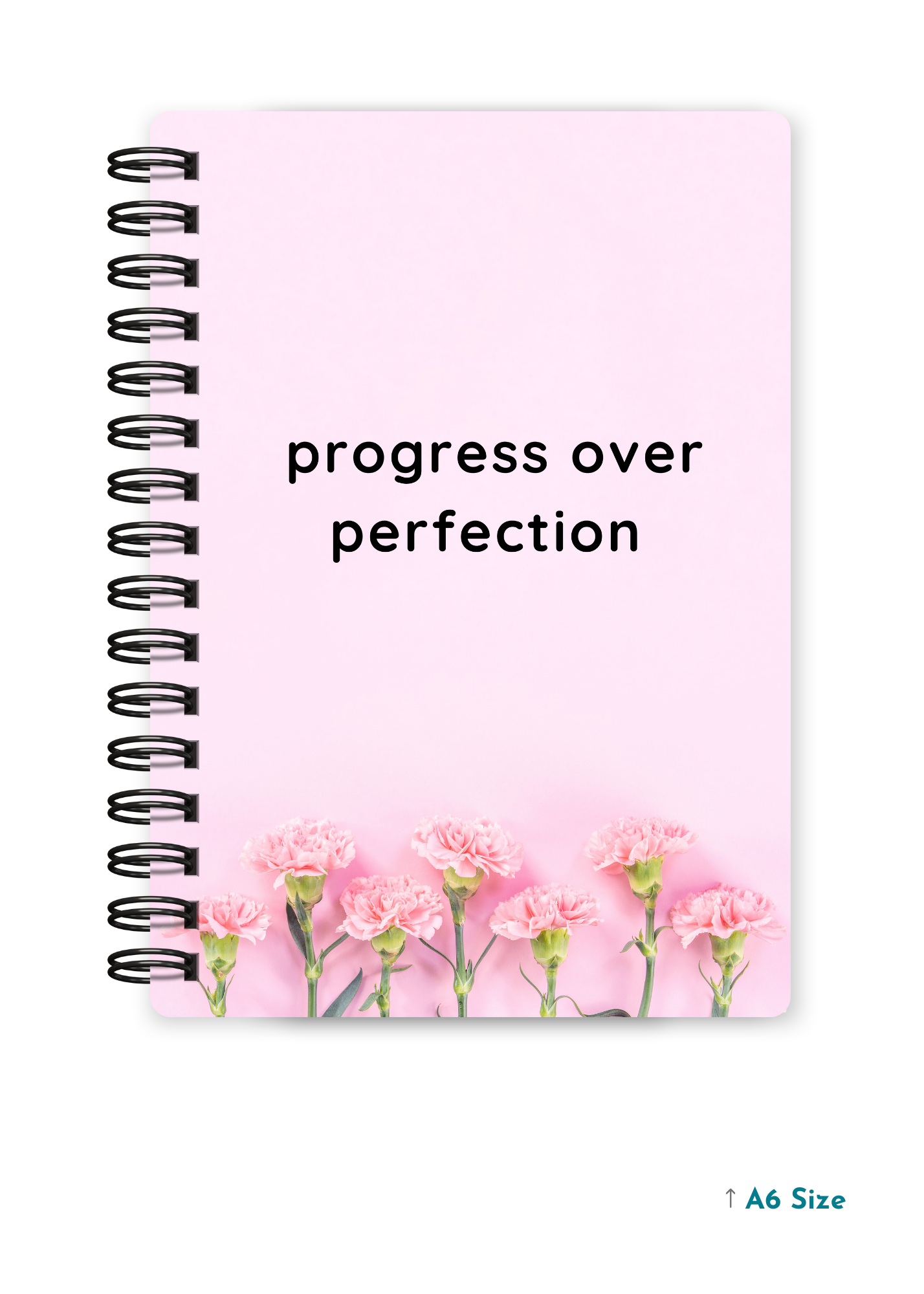 PROGRESS OVER PERFECTION cover page - A5 / A6 Size Wiro Notebook