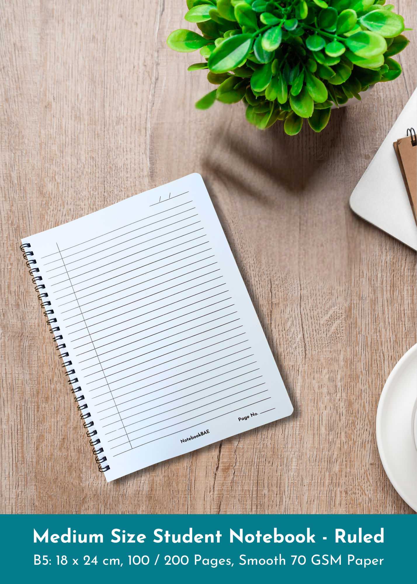 A4 / B5 Size Notebook - Custom Front Cover Design