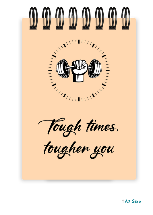 TOUGH TIMES cover page - A7 Size Pocket Notepad