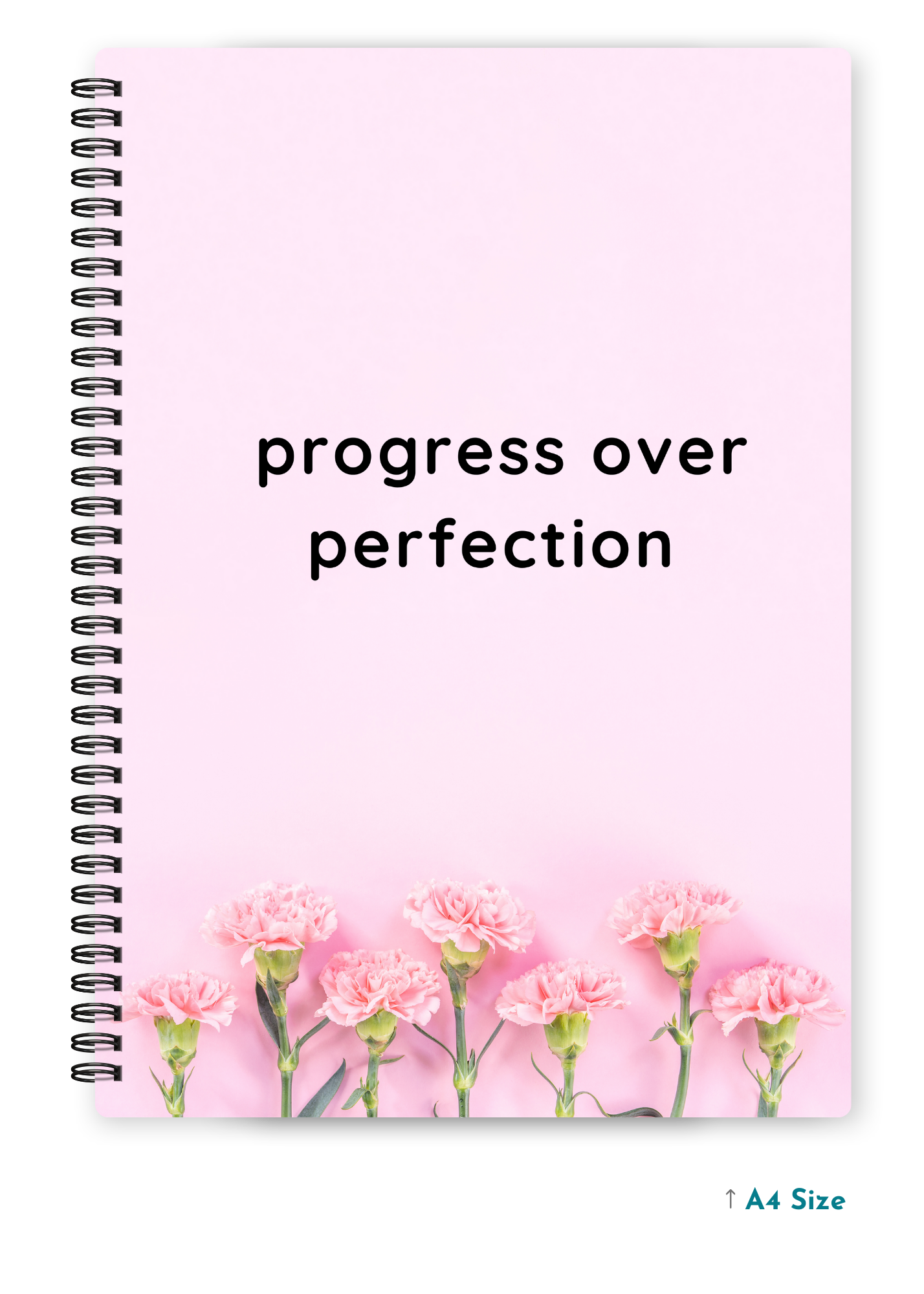 PROGRESS OVER PERFECTION cover page - A4 / B5 Size Wiro Notebook