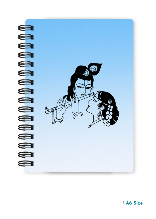 RADHA KRISHNA JI (1) cover page - A5 / A6 Size Wiro Notebook