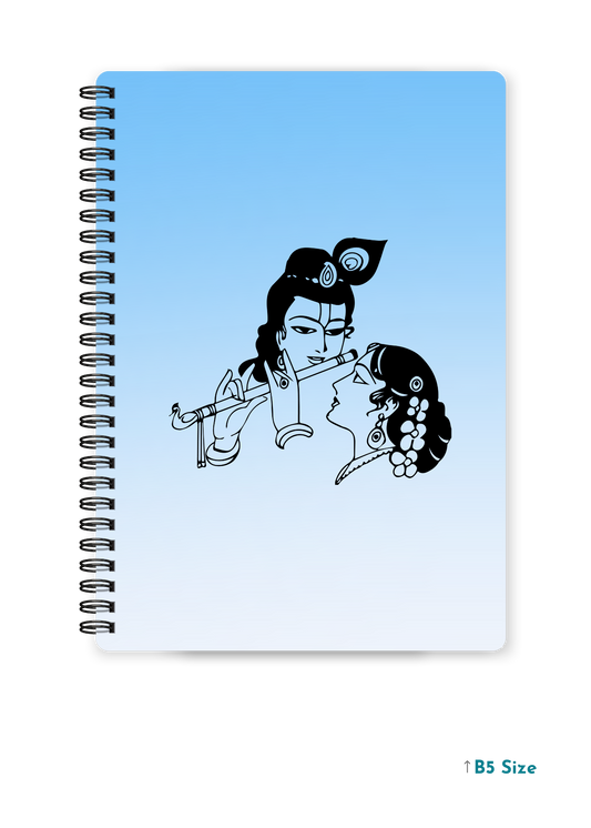 RADHA KRISHNA JI (1) cover page - A4 / B5 Size Wiro Notebook