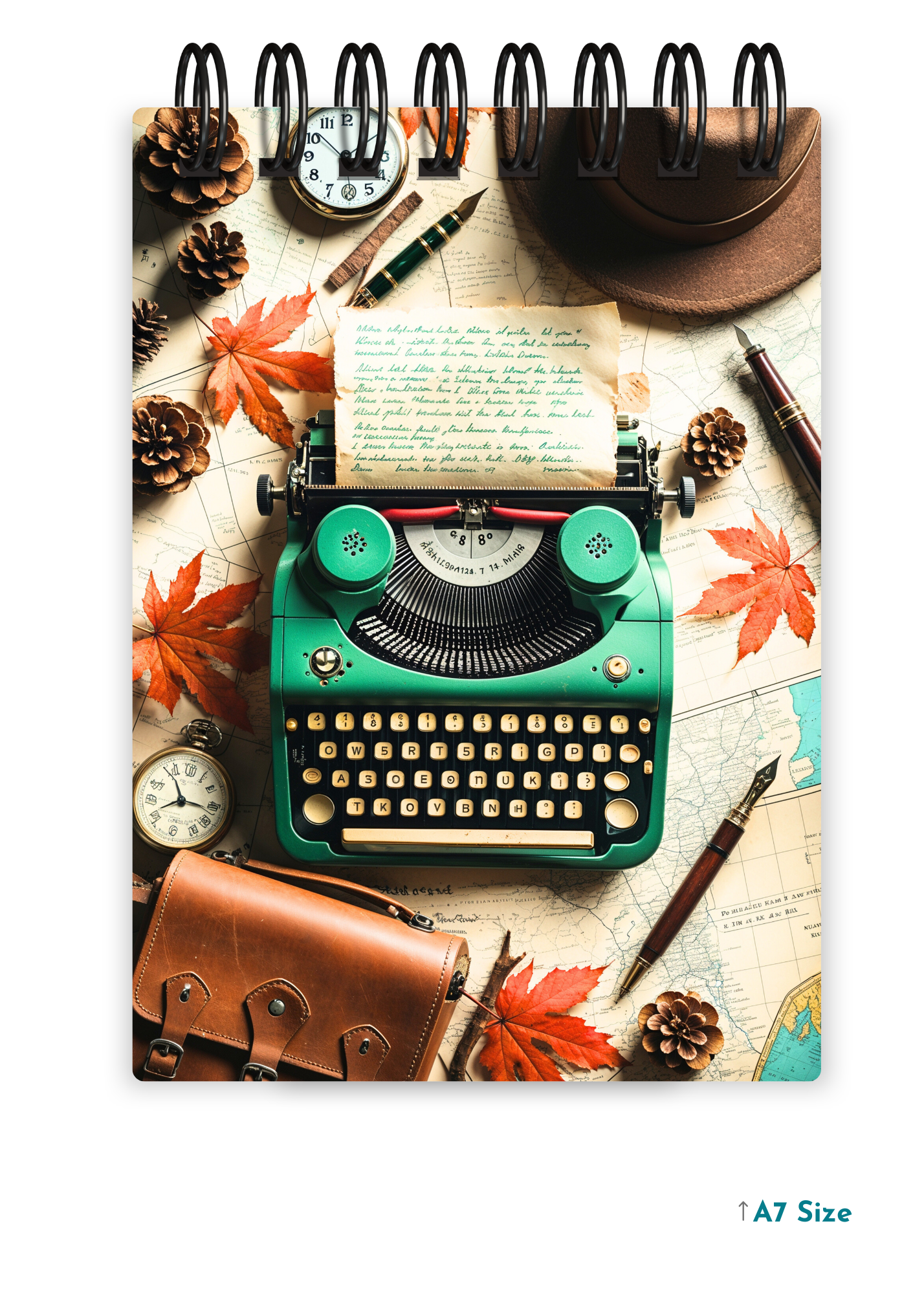 VINTAGE KEYS cover page - A7 Size Pocket Notepad