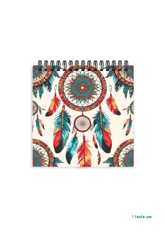 MYSTIC FEATHERS cover page - Square Shape Doodle Pad