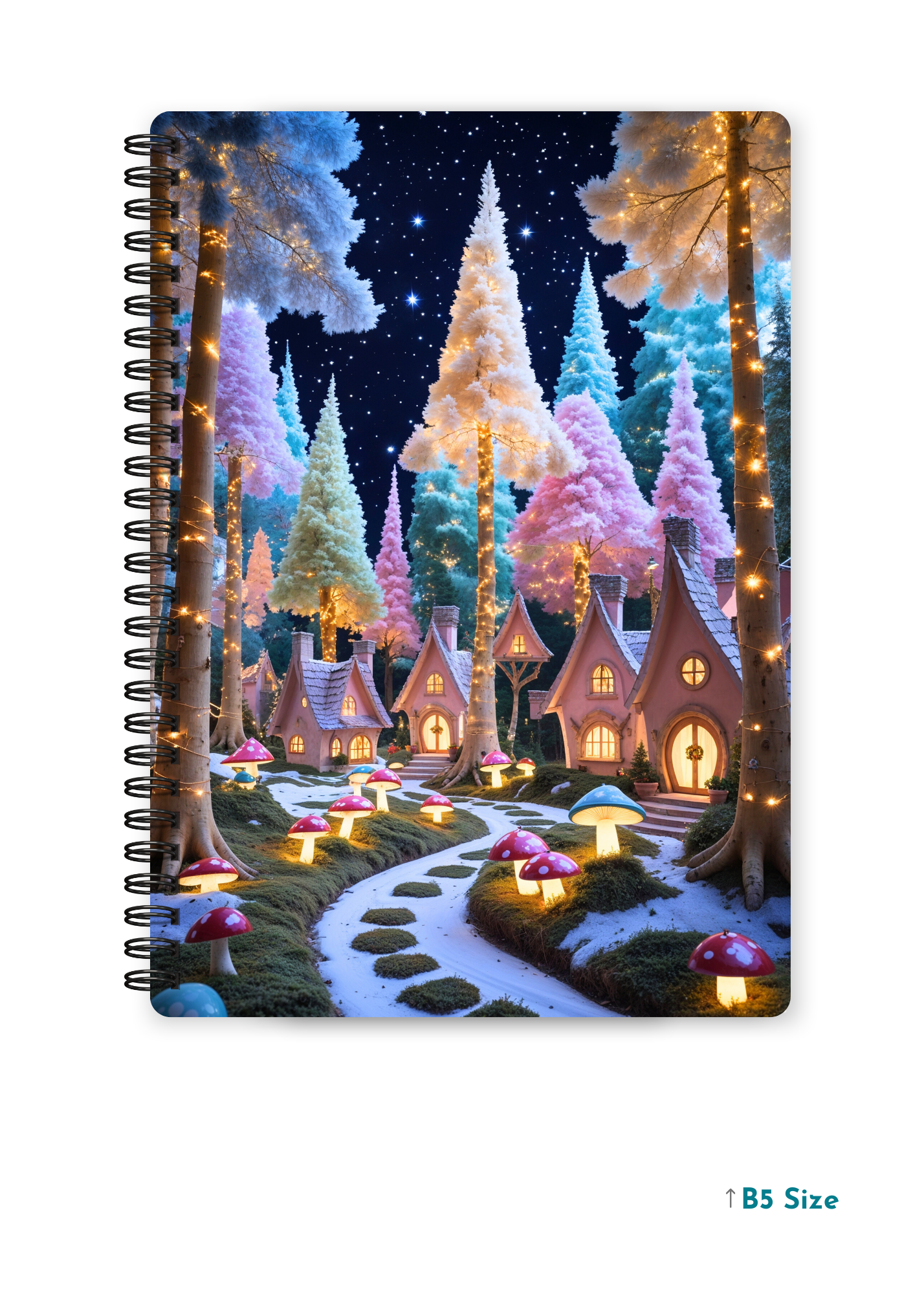ENCHANTED PINES cover page - A4 / B5 Size Wiro Notebook