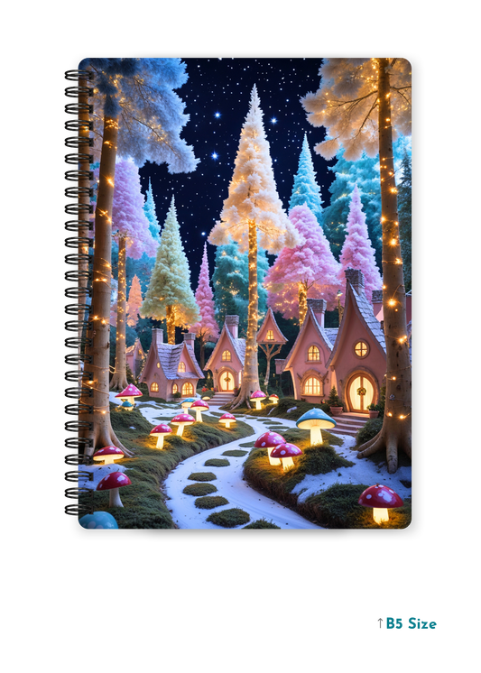 ENCHANTED PINES cover page - A4 / B5 Size Wiro Notebook