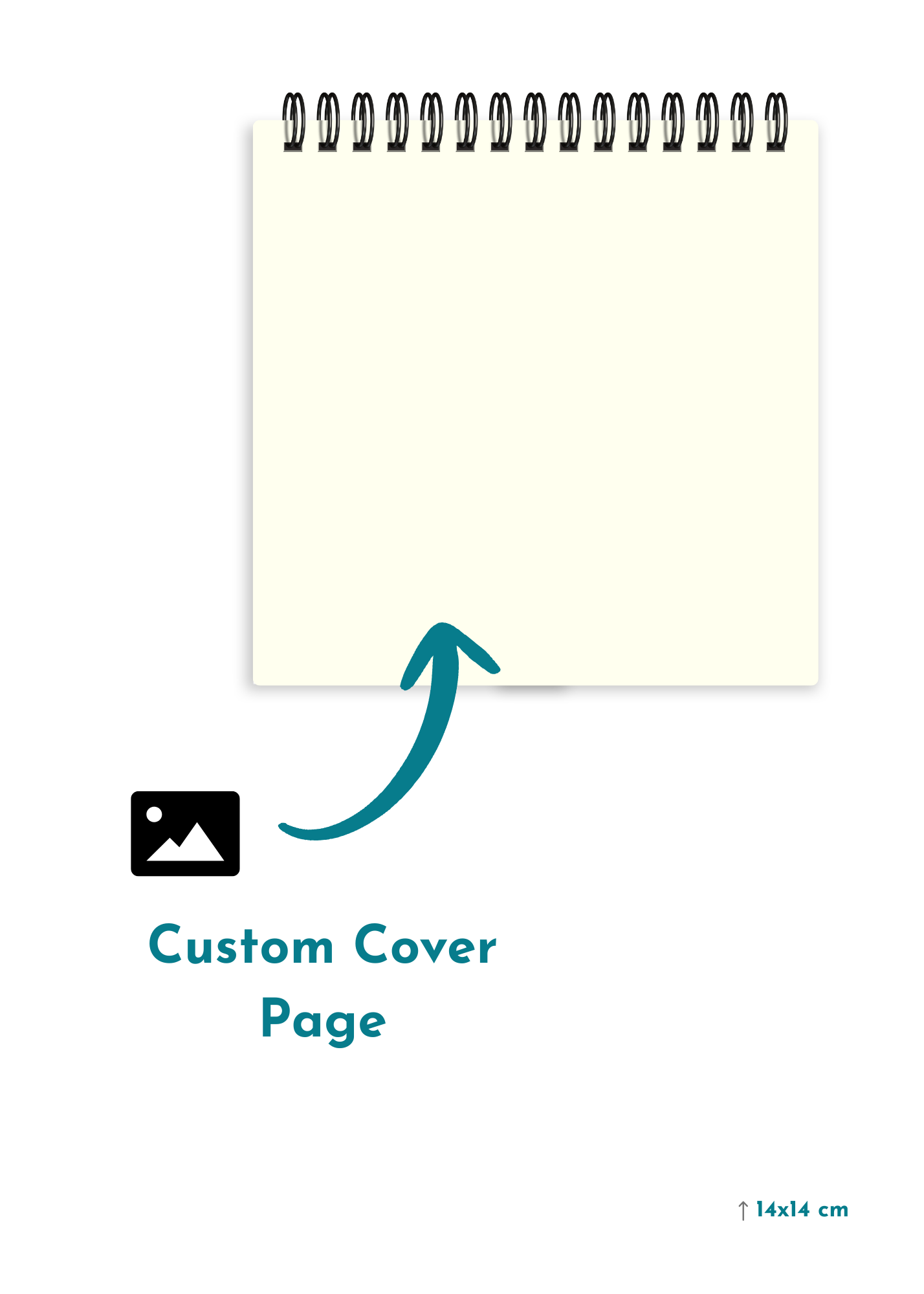 Square Shaped Doodle Pad - Custom Front Cover Design