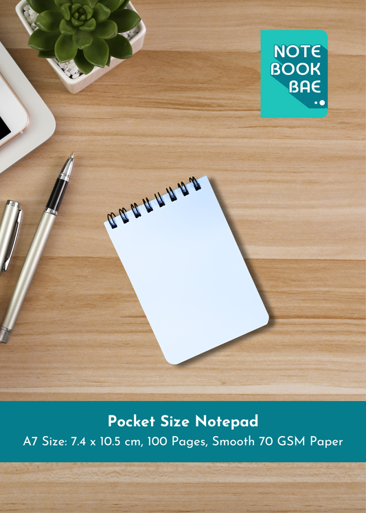 A7 Size Pocket Notepad - Custom Front Cover Design