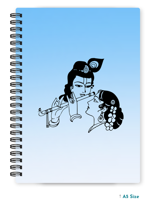 RADHA KRISHNA JI (1) cover page - A5 / A6 Size Wiro Notebook
