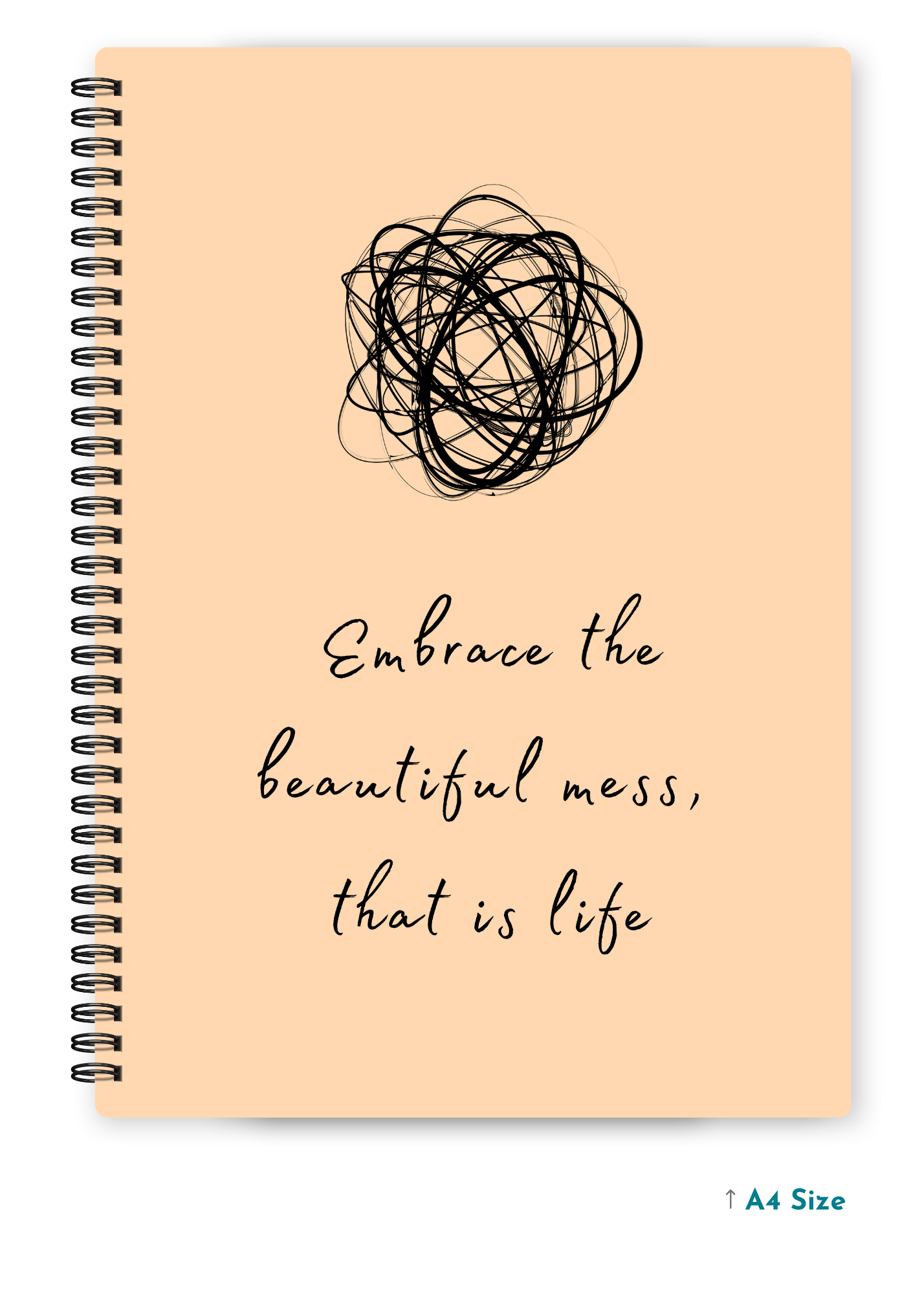 EMBRACE THE BEAUTIFUL MESS cover page - A4 / B5 Size Wiro Notebook