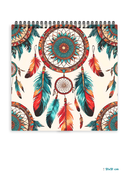 MYSTIC FEATHERS cover page - Square Shape Doodle Pad
